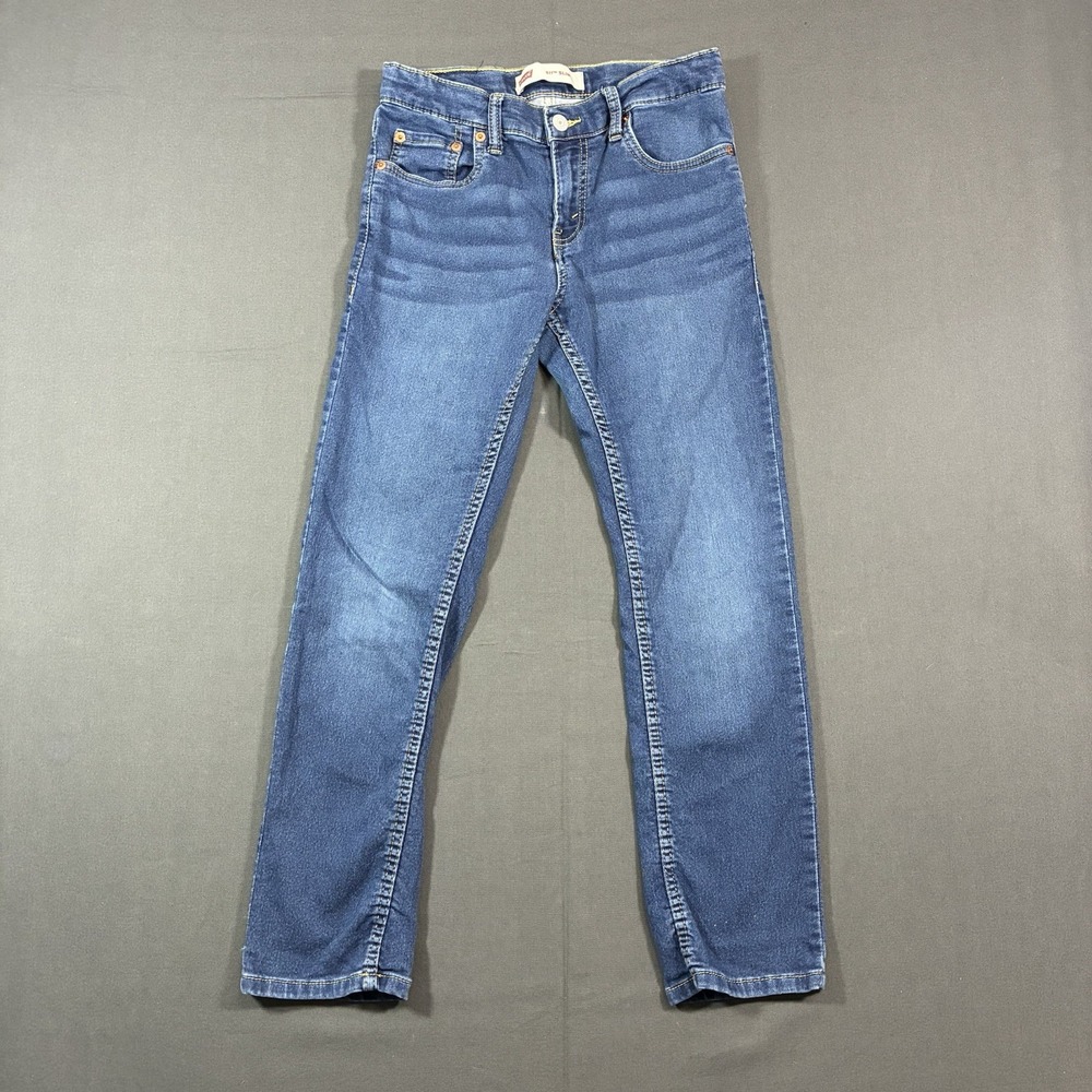 Levi's 511 Slim Boys Jeans Size 12 Reg W26 L27 Blue Stretch Denim Pants